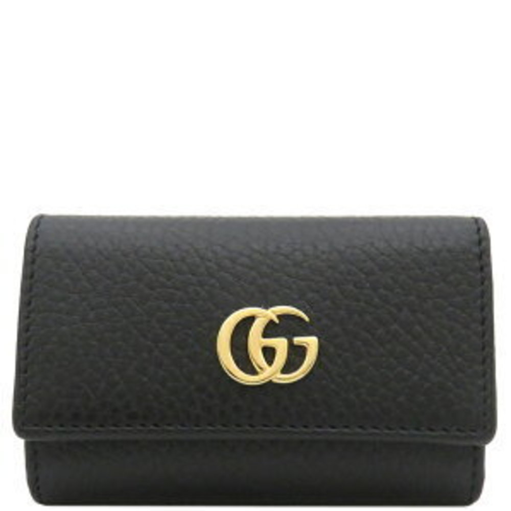 GUCCI key case GG Marmont rows leather black Petit - Picture 1 of 8